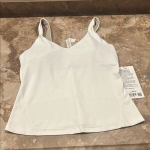 Brand New with Tags Lululemon Align Waist Length White Tank Top size 6